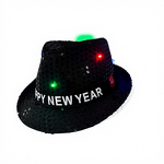 Sequin Jazz Hat Manufacturer - OEM New Year's Happy Five-pointed Star Black