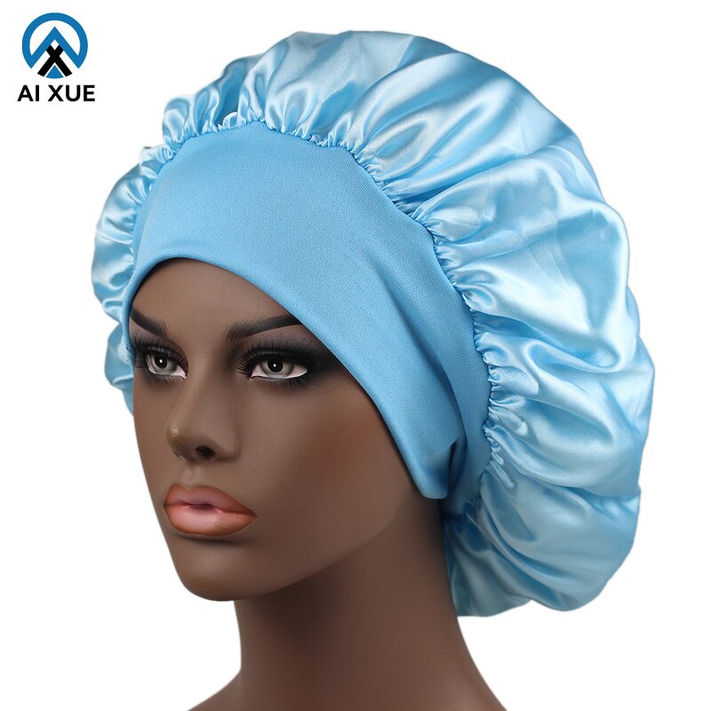Sleep Bonnet Manufacturer - OEM Best Sell Women Girls Satin Silk Solid