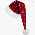 Sequin Christmas Hat Factory - OEM Double-Layer Haipai Plush Long Hair Party