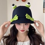 Panama Hat Manufacturer - OEM 2026 Summer Cotton Big Eyes Frog Bucket