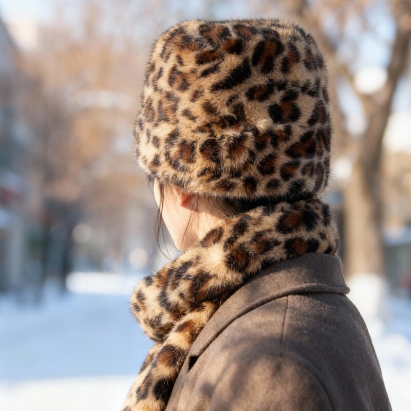Winter Bucket Hat Factory - OEM 2026 Leopard Cheetah Printed Faux Fur