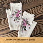 Knitted Gloves Supplier - OEM Winter Plain Casual Women's Warm Full Finger