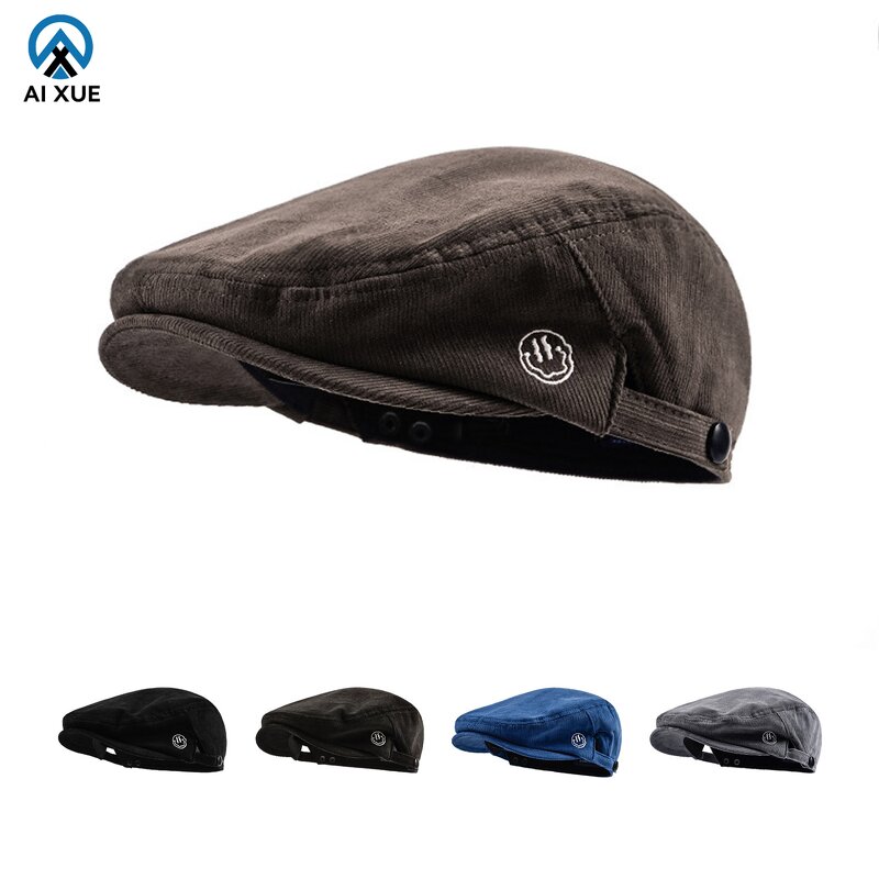 Ivy Hat Supplier - OEM Japanese Retro Newsboy Warm Character Y2K Printed