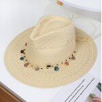 Straw Hat Manufacturer - OEM French High-end Hollow Mesh Flat Top Summer