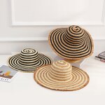 Straw Fedora Set Supplier - OEM Outdoor Two Tone Wide Brim Cowgirl Bag