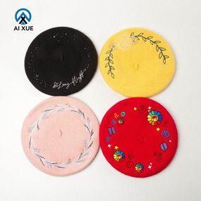 Wool Felt Beret Supplier - OEM Customized High Quality Elegant Embroidery