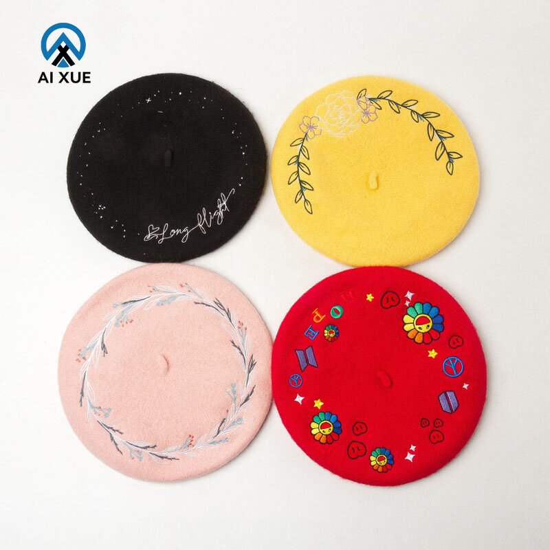 Wool Felt Beret Supplier - OEM Customized High Quality Elegant Embroidery