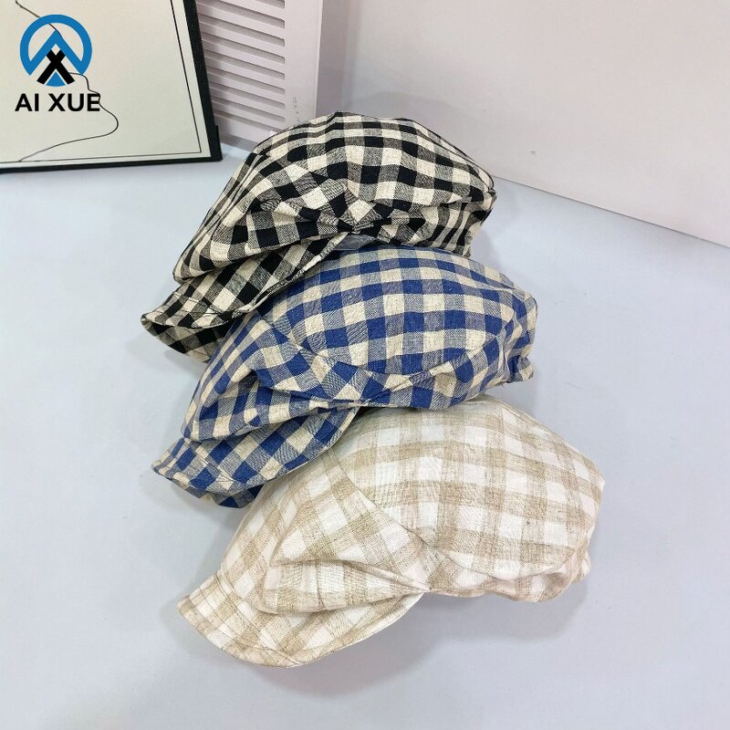 Vintage Beret Hat Factory - OEM Newest Selling Classic Cotton Lattice Design