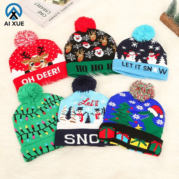 LED Knitted Hat Manufacturer - OEM Children's Winter Digital Printed Beanie