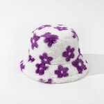 Winter Bucket Hat Supplier - OEM 2026 New Floral Velour Faux Fur Plush