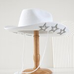 Sequin Cowboy Hat Supplier - OEM Y2K Polyester Studded Rhinestone Black