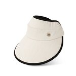 Glitter Visor Cap Supplier - OEM Fashionable Women's Wide Brim Metal Letter