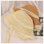 Raffia Straw Hat Factory - OEM Custom Korean Large Brim Floppy Ribbon Bow