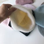 Women's Knitted Hat Supplier - OEM Custom Logo Winter Warm Angora Beanie