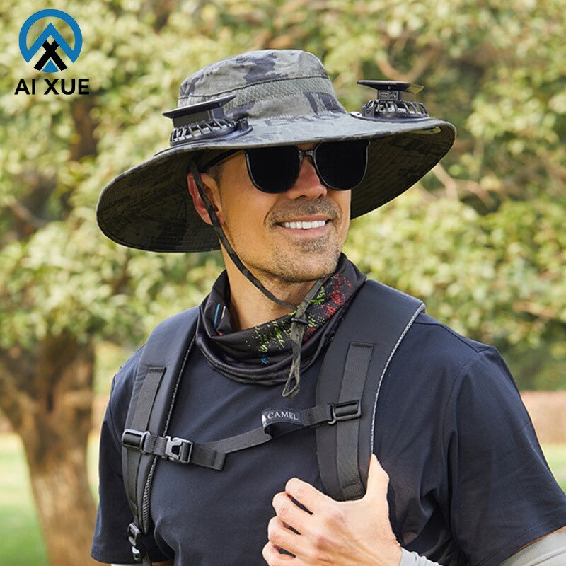 Solar Fan Outdoor Hat Factory - OEM Newest Selling Steel Ring Spray Sunscreen