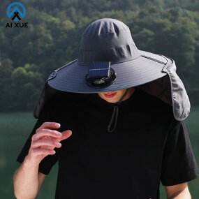 Solar Fishing Cap Manufacturer - OEM Men's Women's Cool Solar Fan Character