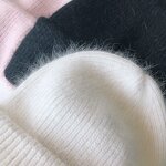 Women's Knitted Hat Supplier - OEM Custom Logo Winter Warm Angora Beanie