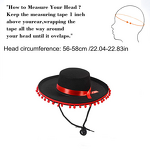 Mexican Sombrero Supplier - OEM Adult Velvet Party Hat Festive Acrylic