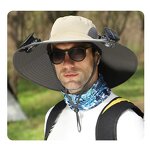 Solar Charging Hat Manufacturer - OEM Wholesale Large Edge UV Resistant Windproof
