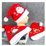 Santa Hat Supplier - OEM 2026 Nice Plush Red Holiday Double Liner