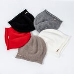 Rabbit Fur Beanie Factory - OEM Women's Soft Knitted Lantern Hat