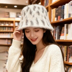 Knitted Beanie Factory - OEM Vintage Leopard Elasticity Cold-Proof Thickened