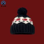 Ski Beanie Manufacturer - OEM Unisex Winter Polyester Cotton Knitted Striped