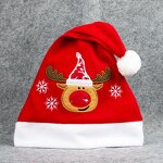 Santa Hat Supplier - OEM 2026 Nice Plush Red Holiday Double Liner