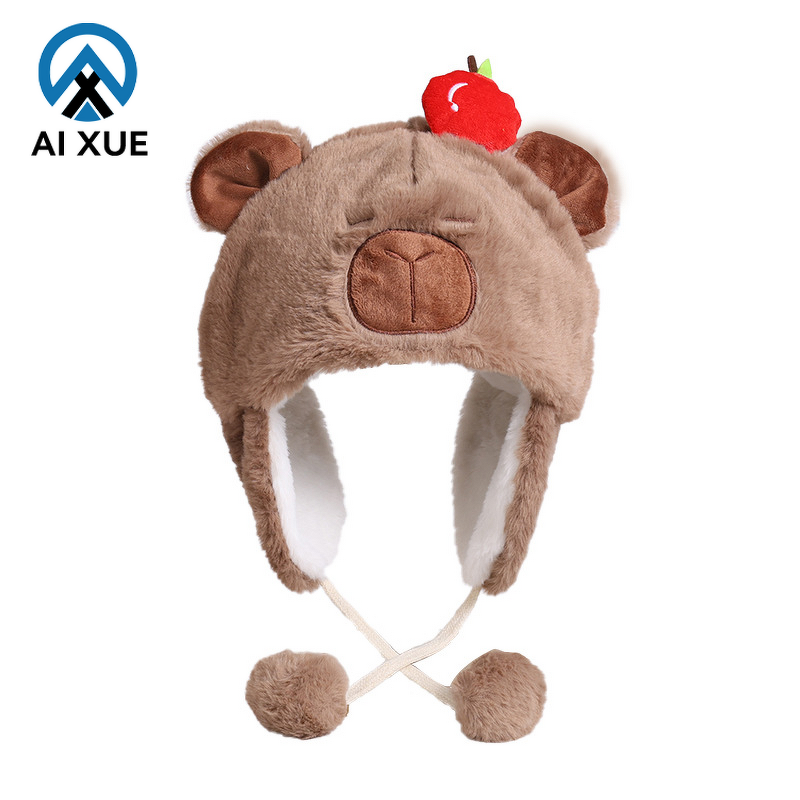 Faux Fur Hat Factory - OEM Custom Cute Winter Warm Digital Printing Plush