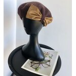Wool Bow Beret Factory - OEM Autumn Winter Casual Felt Embossed Pattern
