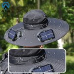 Solar Fan Hat Supplier - OEM Promotional Men's Wide Brim Denim Fabric Sun