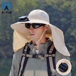 Fishing Hat with Fan Factory - OEM Fashion Wide Brim Solar 3 Speeds Fast