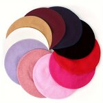 Wool Beret Supplier - OEM Girls Women Vintage Plain Solid Color Elegant