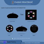 Wool Beret Supplier - OEM Factory Custom Wholesale Winter Embroidery Logo