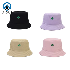 Bucket Hat Manufacturer - OEM 2026 New Korean Clover Leaf Plant Embroidery