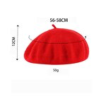 Wool Beret Supplier - OEM Girls Women Vintage Plain Solid Color Elegant