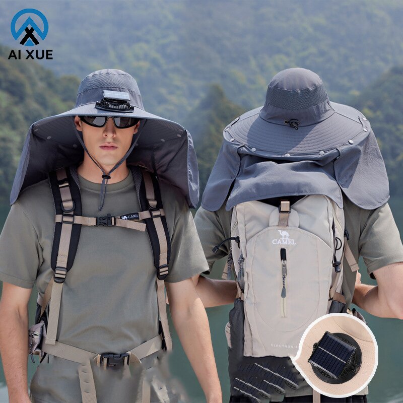 Fishing Hat with Fan Factory - OEM Fashion Wide Brim Solar 3 Speeds Fast