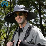 Wide-brimmed Solar Cap Manufacturer - OEM Outdoor Fishing Fan Cap UPF 50+