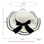 Women's Straw Hat Supplier - OEM 2025 Soft Wide Flat Edge Wave Design Bow