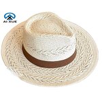 Straw Hat Manufacturer - OEM French High-end Hollow Mesh Flat Top Summer