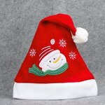 Santa Hat Supplier - OEM 2026 Nice Plush Red Holiday Double Liner