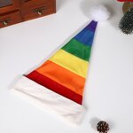 Christmas Cap Manufacturer - OEM Custom Unisex Velvet Pride Month Rainbow