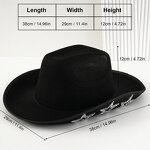 Sequin Cowboy Hat Supplier - OEM Y2K Polyester Studded Rhinestone Black