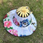 Portable Sun Hat Supplier - OEM Newest Selling 2 in 1 Bamboo Flower Fan