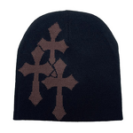 Knitted Beanie Supplier - OEM Custom Unisex Jacquard Cross European American