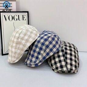 Winter Beret Supplier - OEM Unisex Vintage Cotton Acid Washed Newsboy Style