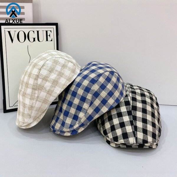 Winter Beret Supplier - OEM Unisex Vintage Cotton Acid Washed Newsboy Style