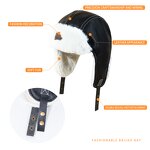 Leather Trapper Hat Supplier - OEM Winter Thickened Fleece Lined Motorcycling