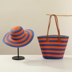 Straw Tote Set Manufacturer - OEM Handmade Large Bag and Hat Set Holiday