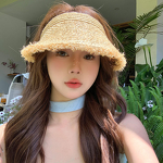 Raffia Straw Hat Supplier - OEM 2025 New Custom Striped Flat Top Sun